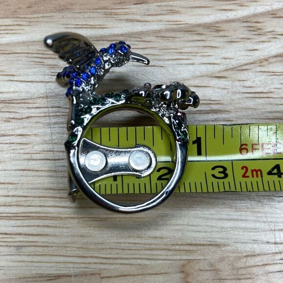 Silver Hummingbird Ring, Stamped .925, 4-D Ring, Women's Statement Piece - Picture 6 of 13